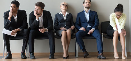 Frustrated applicants awaiting job interviews