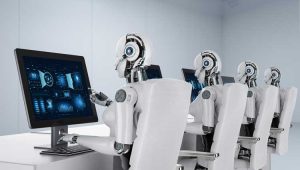 An image of robots showing The Fundraising Efficiency Revolution: How AI is Transforming Development Teams.