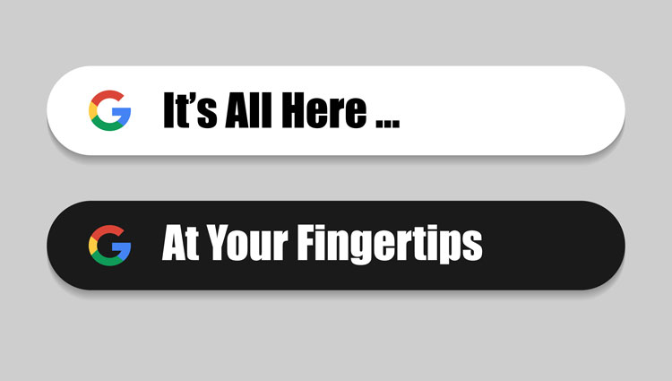 Google-style search bars with the phrases “It’s All Here…” and “At Your Fingertips,” highlighting that information is easily accessible. Donor cultivation is critical. Fundraisers must understand money and how their donors think.